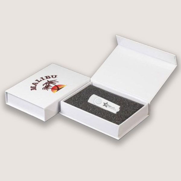 white flash drive box
