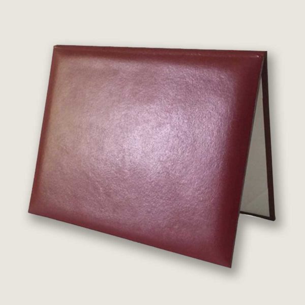 burgundy certificate holders by emans packaging